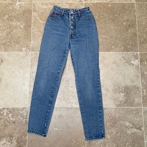 Vintage Bongo Medium Blue Denim Button Fly Jeans Vintage Size 3, 23x29